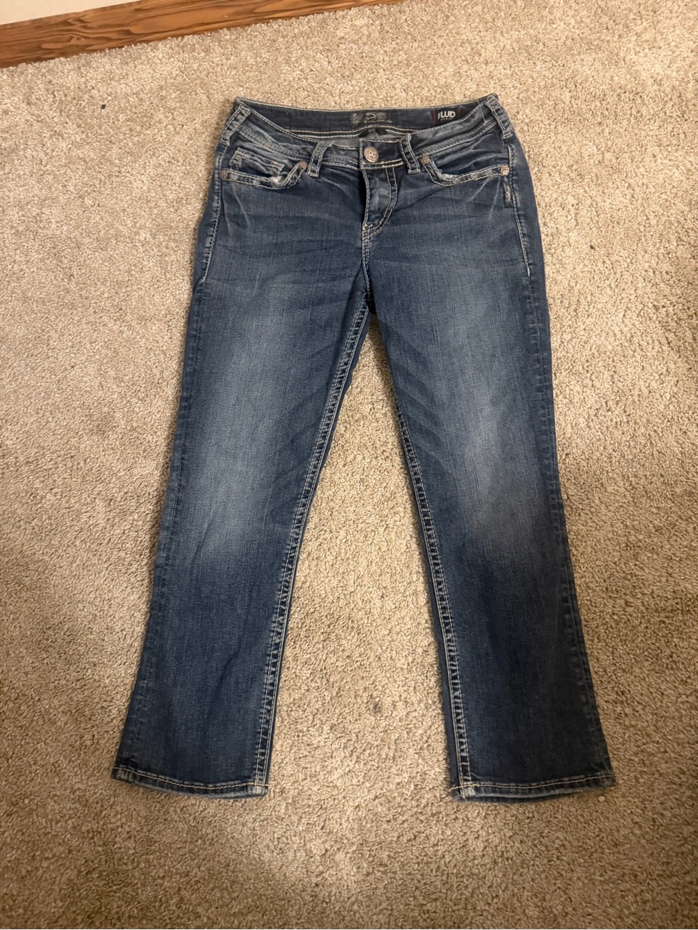 SILVER Suki high capri size 29
